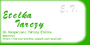 etelka tarczy business card